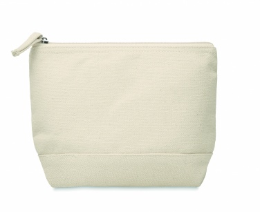 Logo trade promotional gift photo of: Bicolour cotton cosmetic bag