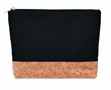 Logo trade promotional gifts picture of: Cork & cotton cosmetic bag