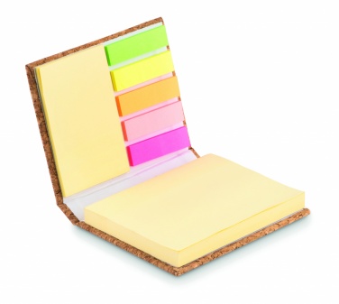 Logo trade promotional gift photo of: Cork sticky note memo pad