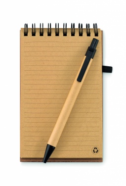 Logo trade promotional merchandise photo of: A6 Cork notepad with pen