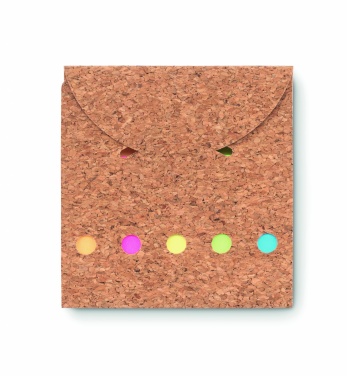 Logo trade promotional items image of: Cork sticky note memo pad