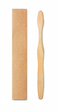 Logo trade advertising products picture of: Bamboo toothbrush in Kraft box