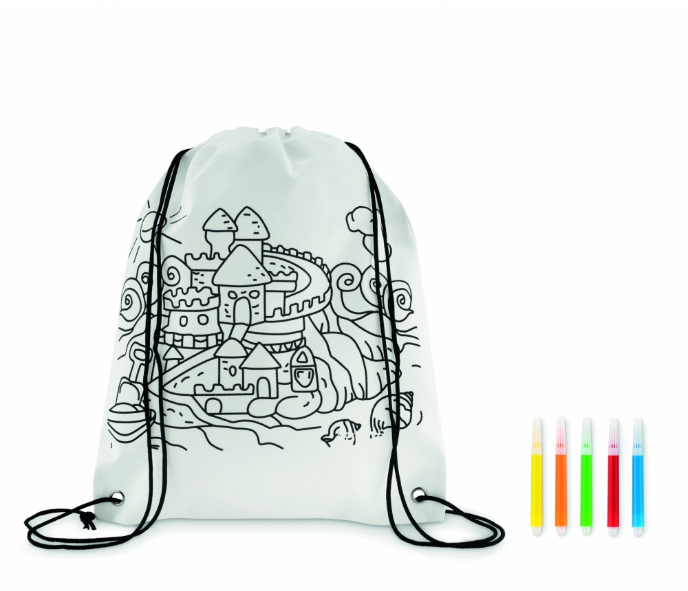 Logotrade corporate gift image of: Non woven kids bag with pens