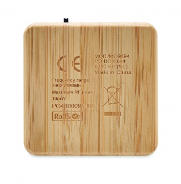 Logo trade promotional merchandise picture of: Bamboo wireless speaker