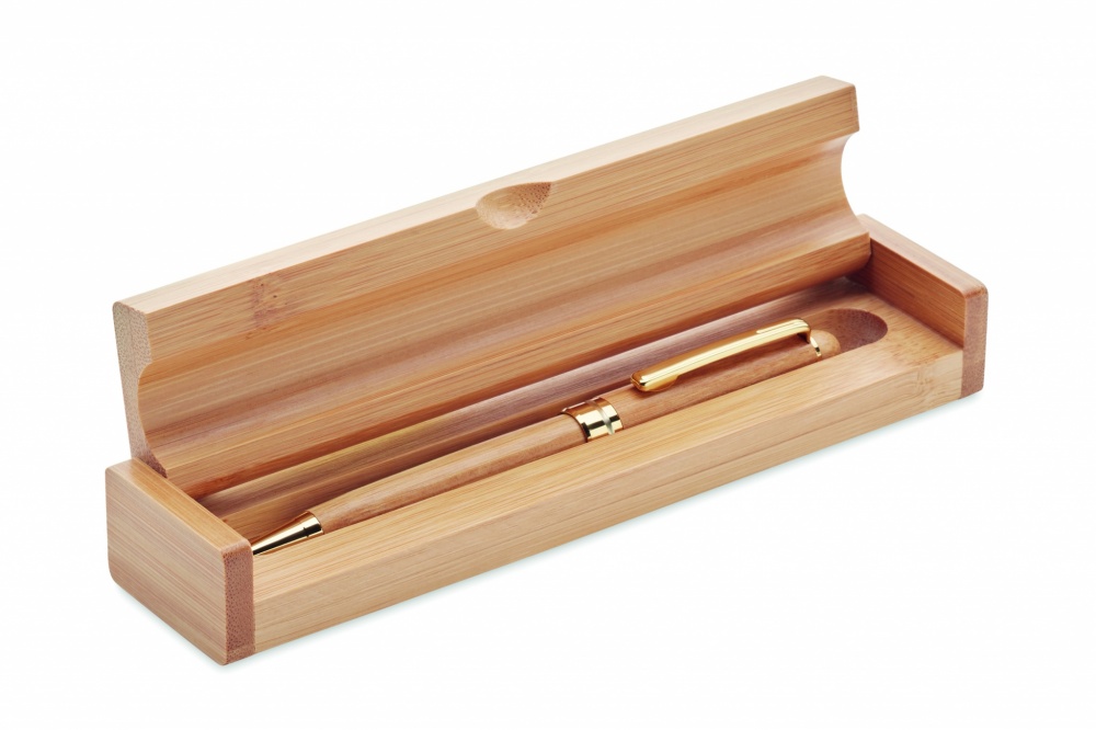 Logotrade promotional merchandise picture of: Bamboo twist ball pen in box