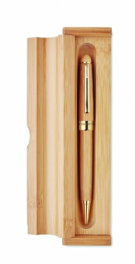 Logotrade advertising products photo of: Bamboo twist ball pen in box