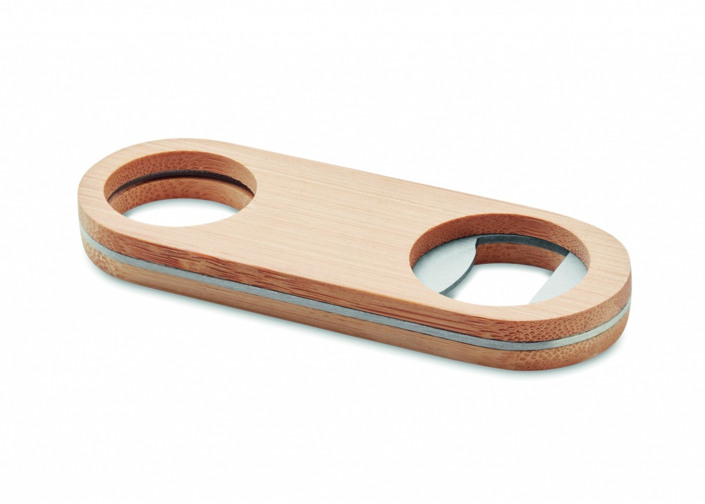 Logotrade promotional giveaway picture of: Oval Bamboo bottle opener VALBAMPER