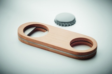 Logotrade corporate gift picture of: Oval Bamboo bottle opener VALBAMPER