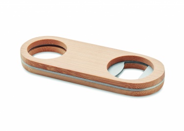 Logotrade promotional merchandise photo of: Oval Bamboo bottle opener VALBAMPER