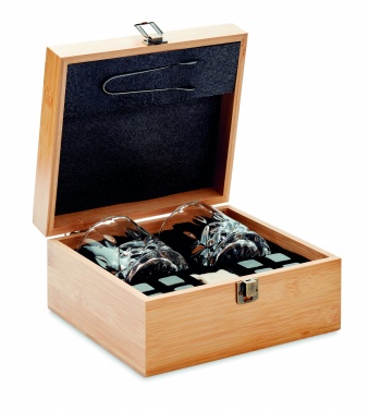 Logo trade promotional product photo of: Whisky set in bamboo box