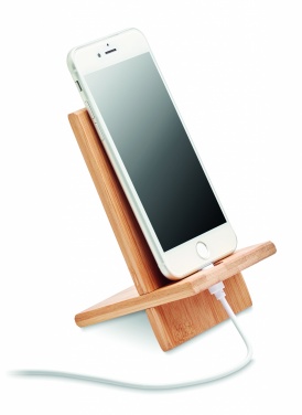 Logo trade advertising product photo of: Bamboo phone stand/ holder WHIPPY