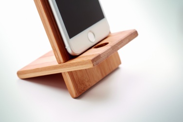 Logotrade advertising product picture of: Bamboo phone stand/ holder WHIPPY