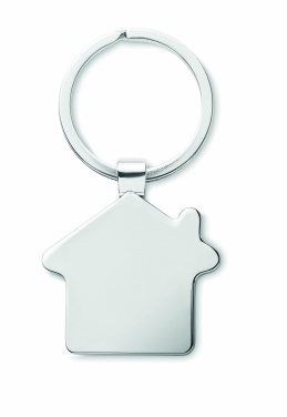 Logo trade promotional giveaway photo of: House key ring metal bamboo