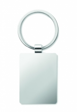 Logo trade advertising products picture of: Rectangular key ring bamboo WEST