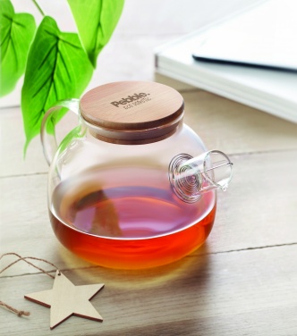 Logo trade corporate gifts picture of: Teapot borosilicate glass 850ml