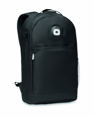 Logo trade promotional giveaways picture of: Backpack in RPET & COB light