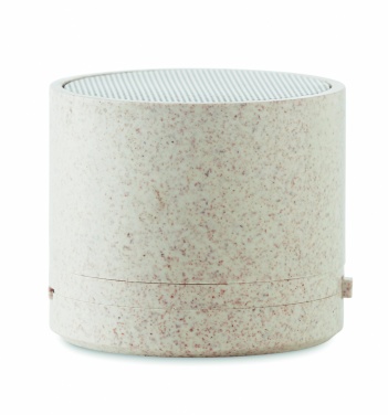 Logo trade promotional merchandise photo of: 3W speaker in wheat straw/ABS