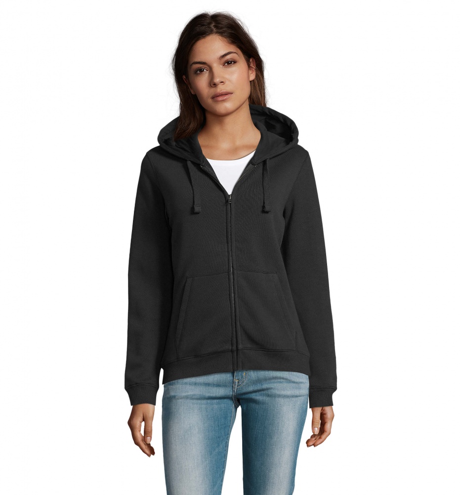 Logo trade business gift photo of: SPIKE WOMEN ZIP HOOD SWEAT