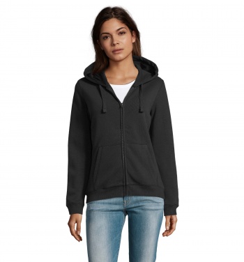 Logo trade promotional item photo of: SPIKE WOMEN ZIP HOOD SWEAT