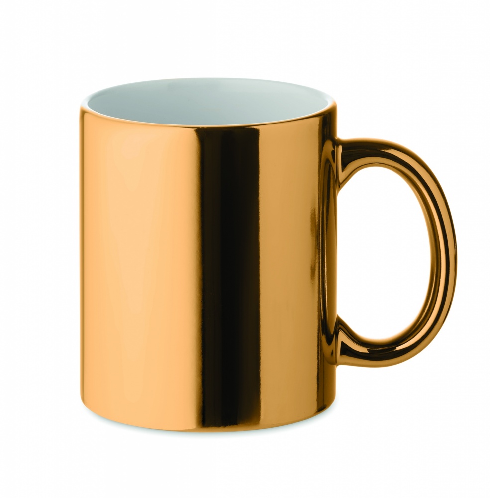 Logo trade promotional gifts picture of: Ceramic mug metallic 300 ml