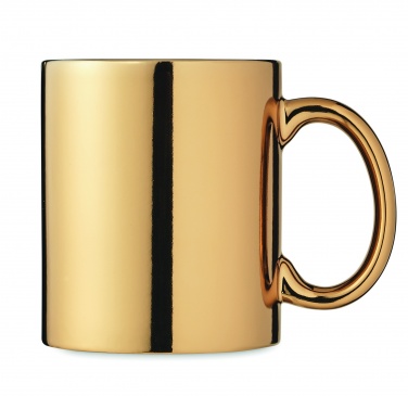 Logo trade corporate gifts image of: Ceramic mug metallic 300 ml