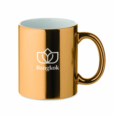 Logo trade promotional merchandise picture of: Ceramic mug metallic 300 ml