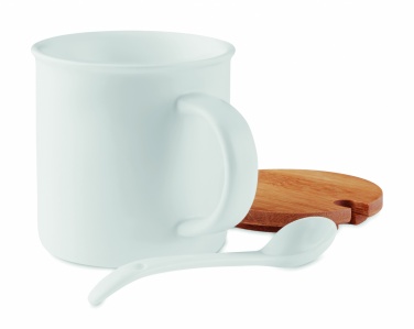 Logotrade promotional item picture of: Porcelain mug with spoon