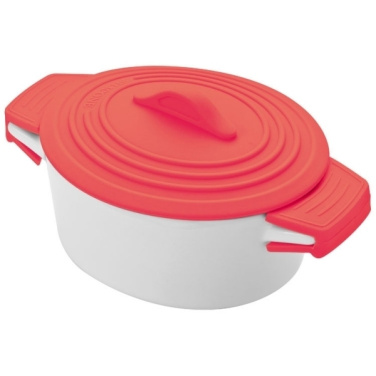 Logo trade promotional gifts image of: Porcelain pot with silicone lid DELHI