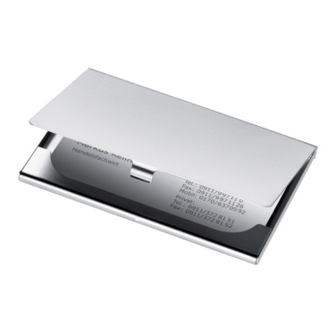 Logotrade promotional merchandise image of: Metal business card holder CORNWALL