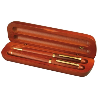 Logotrade promotional item picture of: Rosewood writing set OXFORD