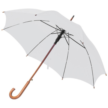 Logo trade promotional merchandise image of: Wooden automatic umbrella NANCY