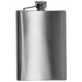 Stainless steel hip flask KANSAS CITY 237 ml, grey