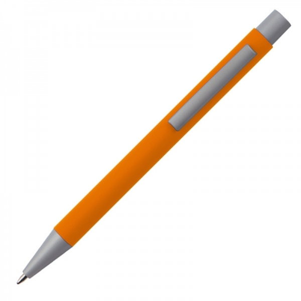 Logo trade promotional giveaways image of: Metal ballpen soft touch ABU DHABI