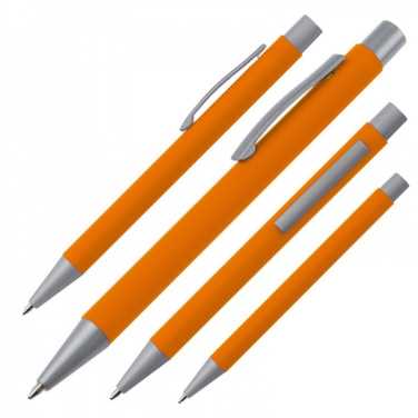 Logo trade promotional product photo of: Metal ballpen soft touch ABU DHABI