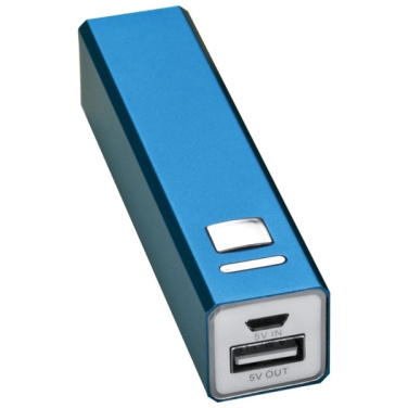 Logo trade promotional gifts image of: Metal power bank PORT HOPE 2200mAh