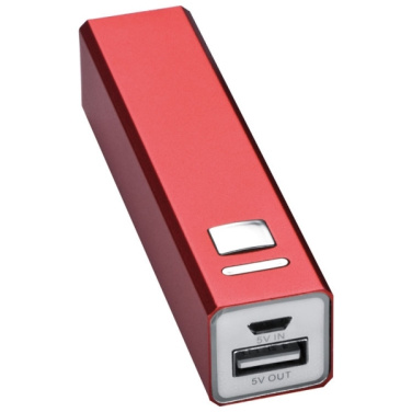 Logo trade corporate gifts picture of: Metal power bank PORT HOPE 2200mAh