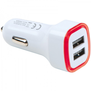 Logo trade corporate gifts image of: USB charging adapter KFZ FRUIT