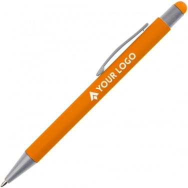 Logo trade promotional gifts image of: Metal ballpen touch pen soft touch SALT LAKE CITY