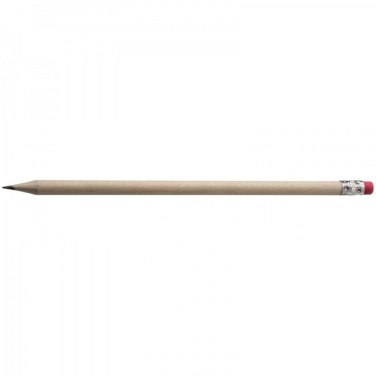 Logo trade promotional merchandise picture of: Pencil with eraser HICKORY