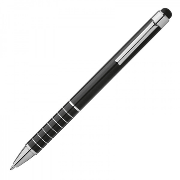 Logo trade promotional items image of: Metal ballpen with touch pen LUEBO