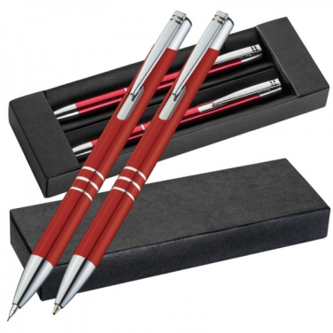 Logotrade promotional product image of: Metal writing set CLAREMONT