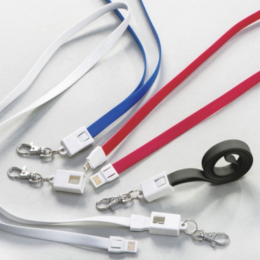 Logotrade promotional item picture of: Lanyard with usb cable LE PORT