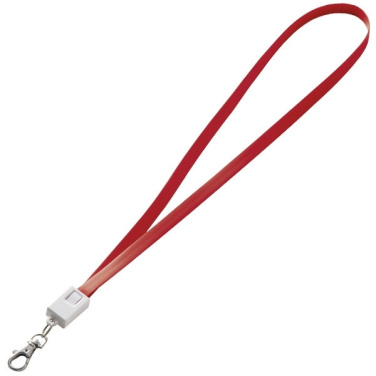 Logo trade promotional gifts image of: Lanyard with usb cable LE PORT