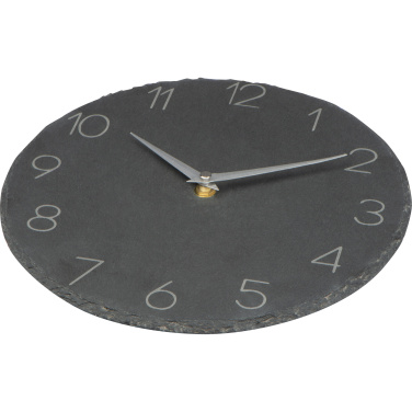 Logo trade promotional merchandise photo of: Slate wall clock GRAZ