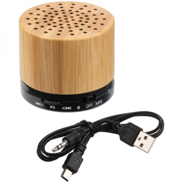 Logo trade promotional items picture of: Bamboo bluetooth speaker FLEEDWOOD