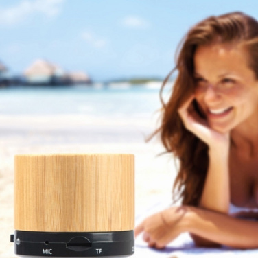 Logo trade promotional products image of: Bamboo bluetooth speaker FLEEDWOOD