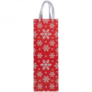 Logo trade business gifts image of: Wine bag in Christmas design LAPLAND