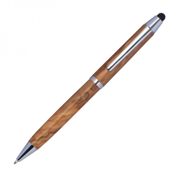 Logotrade business gifts photo of: Wooden ballpen with touch function ERFURT