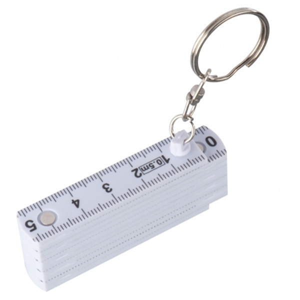 Logo trade promotional merchandise photo of: Keyring with 0,5m ruler