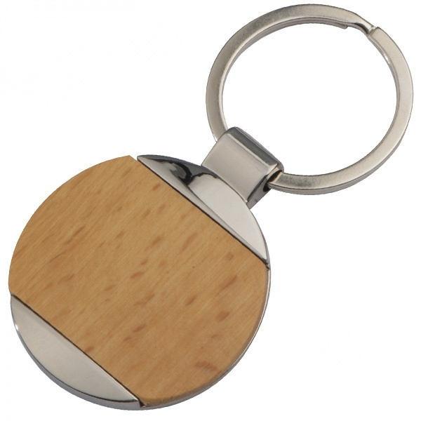 Logotrade promotional item picture of: Wooden keyring LANGHAUS